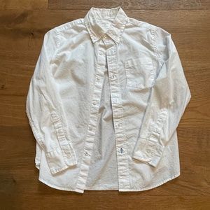 Crewcuts Boys Button Down Cotton Shirt in White (Size 8)
